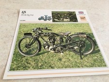 Carte moto AJS 350 H6 Big Port 1927 collection Atlas Motorcycle UK