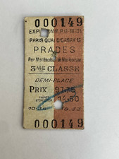 VIEUX PAPIER ANCIEN TICKET DE