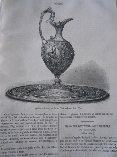 Aiguière bronze gravure - aiguière,
