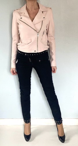 Jeans noir clous rivets - à,