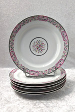 HAVILAND Limoges 6 Assiettes plates 24,5cm décor fleuri  lot 4