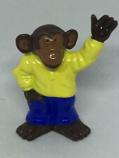 FIGURINE ANCIENNE PVC PUBLICITAIRE* PUB OMO SINGE PULL JAUNE