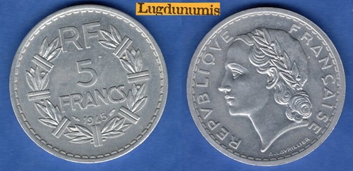 Francs lavrillier 1945 sup - 5,
