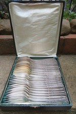 MÉNAGÈRE ARGENTERIE ancienne modèle 1900 - 24 pèces - BOULANGER