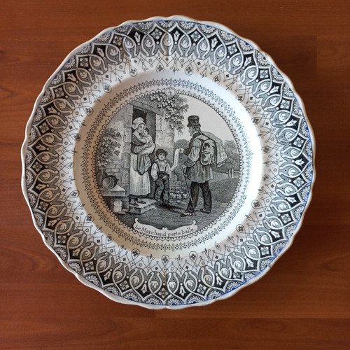 Assiette faience montereau - assiette,