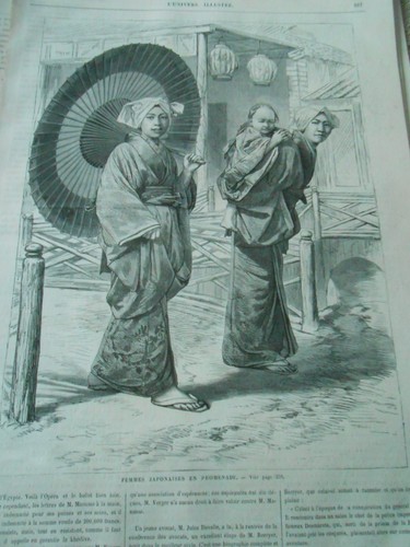 Gravure 1870 femmes - gravure,