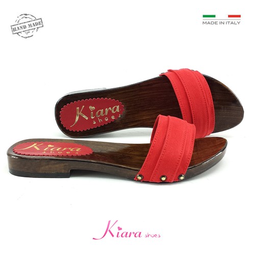 Mule basses rouge chaussures - basses,