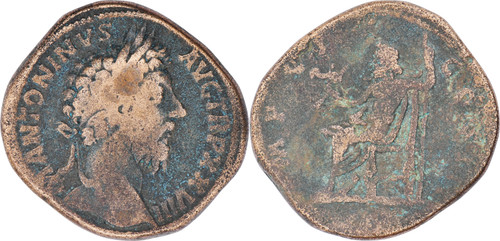Rome sesterce marc aurèle - -,