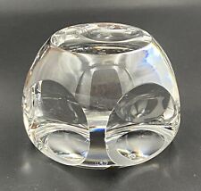 Grand Presse-papier Cristalleries De Lorraine Sulfure Cristal Facettes Vintage