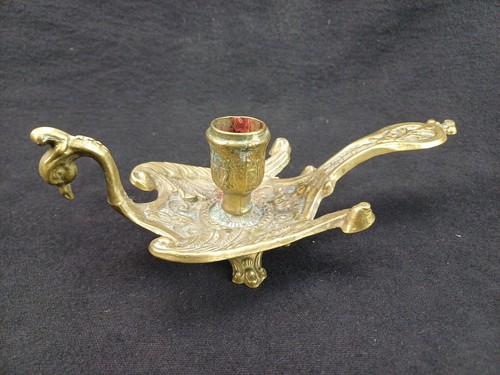 Ancien bougeoir laiton rat - , de