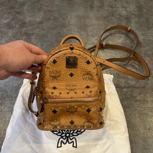 Mcm cognac studded viisetos - mcm,
