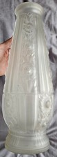 ETALEUNE Vase ART DECO " Fût de canon " verre pressé moulé années 20  Ht = 40 cm