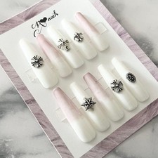 [Extrémité de l'ongle] Longues pièces métalliques dégradé rose Cool Gal...