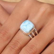 Larimar Ring 925 Sterling