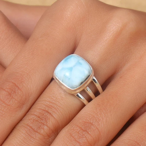 Larimar ring 925 sterling - ring,