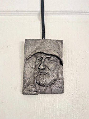 Sculpture tableau etain viel - sculpture,