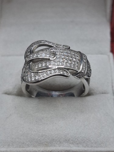 Bague argent massif - en,