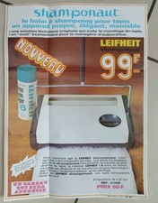 Publicité Quelle Leifheit régulus extra-plat et Shamponaut le balai à shampoing