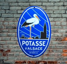 Plaque émaillée POTASSE D' ALSACE par Hansi enamel sign emailschild