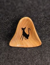  coupelle / cendrier Grandjean Jourdan céramique Vallauris décor faux bois chat