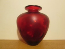 ELEGANT VASE ART DESIGN ANCIEN PATE DE VERRE DECOR EN FORME DE COEUR TRES DECO