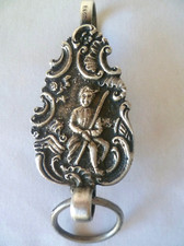GROS CLAVET DE CHATELAINE XIXème ARGENT MASSIF PAYS BAS