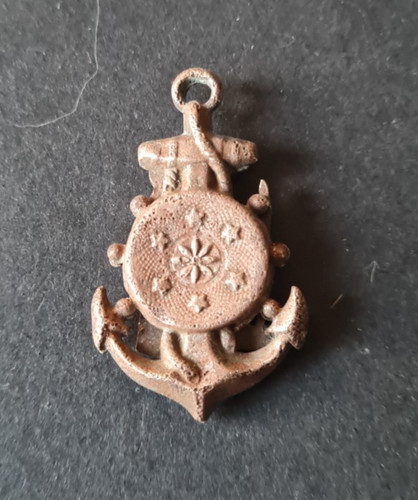 Ancienne médaille ancre - ancienne, de