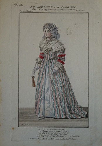 Gravure couleur costume - couleur,