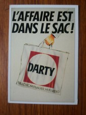 DARTY L'AFFAIRE EST DANS LE SAC carte Atlas  advert postcard 