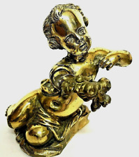 Bronze d Pendule putto chérubin ange Uhren Kaminuhr Brass Clock putti fruit