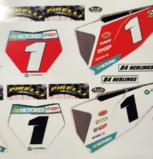 Kit Plaques Numéro Motocross