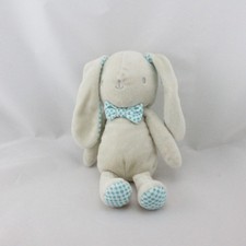 Doudou Lapin écru beige vichy