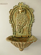 Fontaine Murale Cheval, Écurie, 60 Cm, 8,5 Kg, Fonte, Fontaine De Jardin