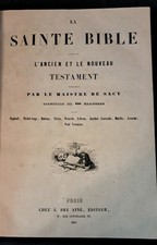 La Sainte Bible par Le Maistre de Sacy 1851 figure gravées 