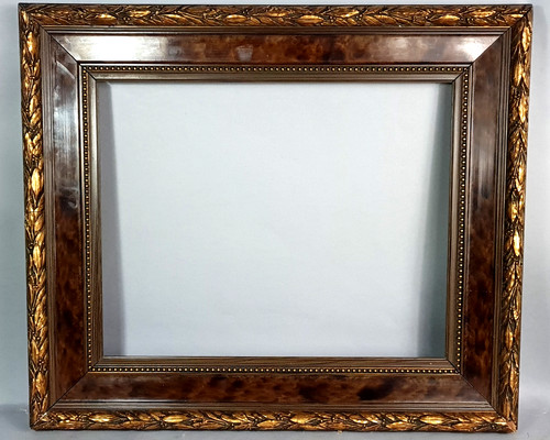 Cadre ancien perlé - , 67x57
