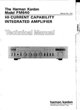 Service Manuel D'Instructions pour Harman Kardon Pm 640