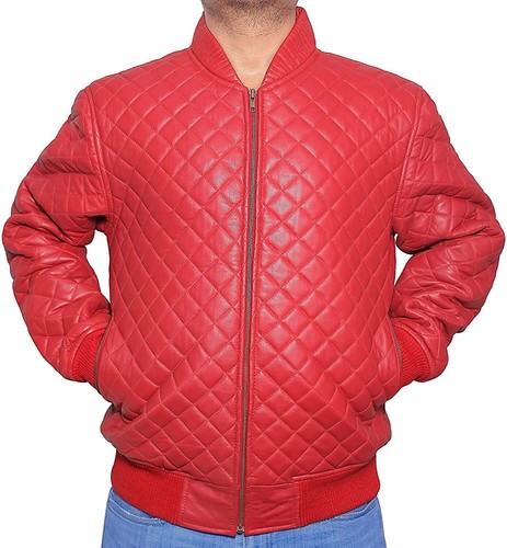 Matelassé veste cuir homme - cuir,