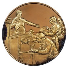 France médaille - Révolution Française - Abolition des privilèges 1789 - vermeil