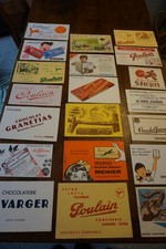 lot 20 buvards publicitaires anciens Chocolat (111) advertising blotters