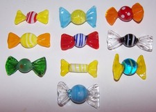 BONBONS en VERRE de MURANO 10 PIECES VERRERIE D'ART NEUF 3