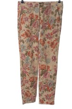 CAPPELLINI Pantalon cigarette Dames Pantalon T EU 38 blanc cassé-rouge-rose