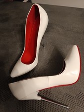 Chaussures Escarpins High Heels Talon Métal Stilettos Red sole  44 - 45 Blanc