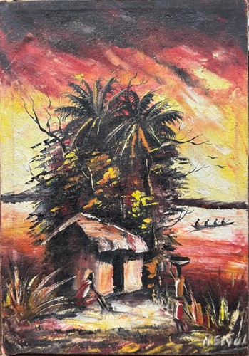 Tableau hst village africain - tableau,