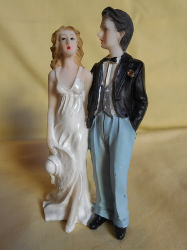 Figurine couple mariés en - figurine,