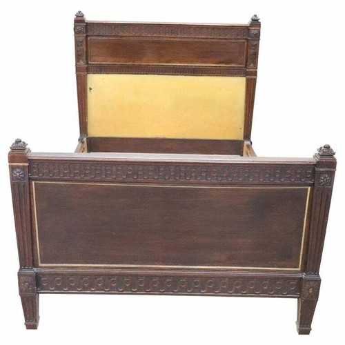 Lit ancien noyer massif - ancien,