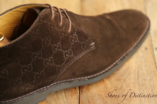 Gucci monogram brown - gucci, suede