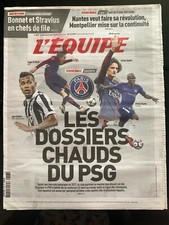 L'Equipe Journal 3/08/2018; Les dossiers chauds du PSg/ Bonnet et Stravius