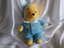 Doudou Winnie l'ourson en pyjama bleu/blanc, Disney, Nicotoy