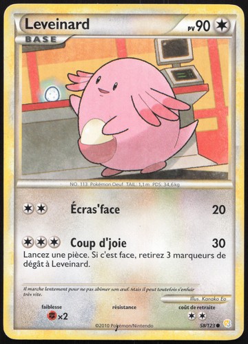 Carte pokémon leveinard - pokémon,