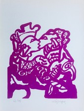 Charles LAPICQUE - "Bénédiction..." - Lithographie originale signée - 1968